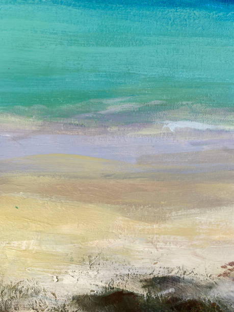 istock Blue, Green and grey Abstract Art Painting background. 1452309461
