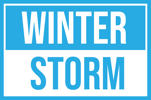 Warning Winter Storm vector stock illustration