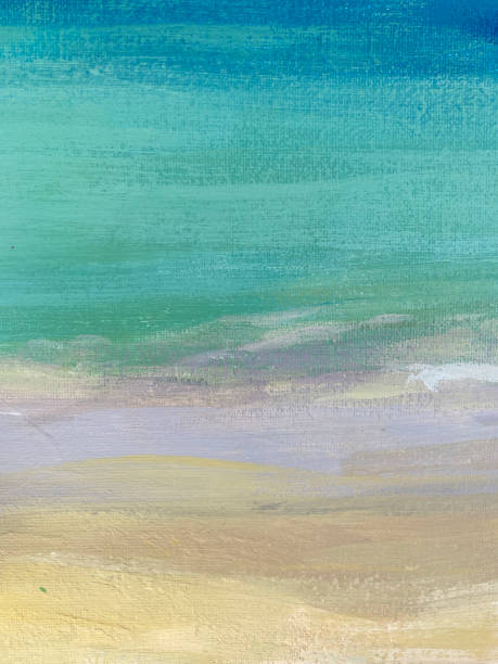 istock Blue, Green and grey Abstract Art Painting background. 1452311048