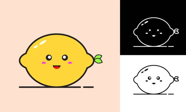 Vector illustration of vector illustration of lemon icon