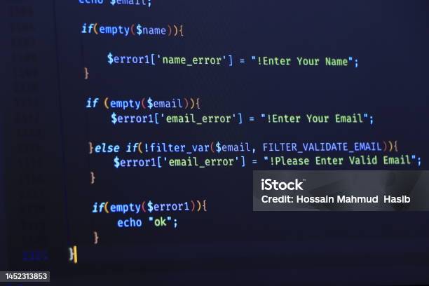 Software Source Code Programming Code Programming Code On Computer ...
