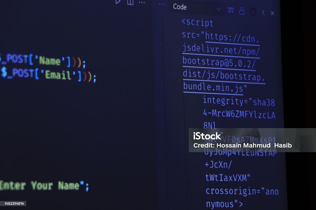 Programming Code Abstract Screen Of Software Developer Computer Script ...