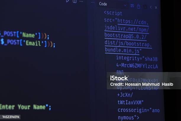 Programming Code Abstract Screen Of Software Developer Computer Script ...