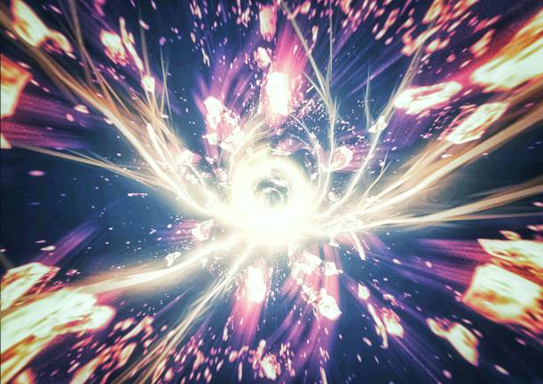 istock 3d illustration of colorful sparks exploding in science and technology concept 1452316445