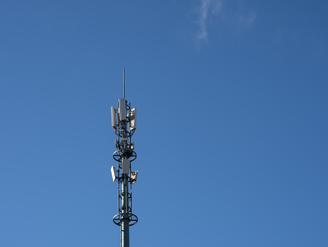 GSM mobile phone antenna in the Sierra de Guadarrama mountains in Spain