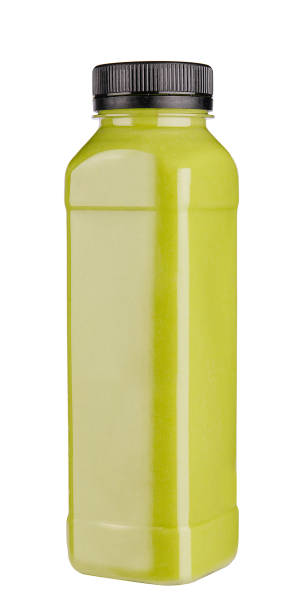 istock Bottle of healthy green smoothie on white 1452323989