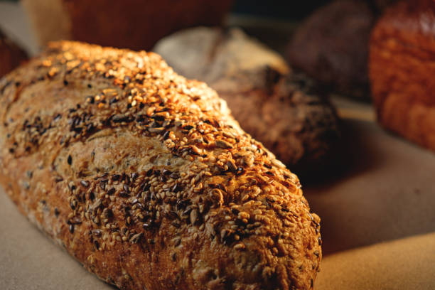 istock Multigrain sourdough bread with other craft bread in the background 1452324041