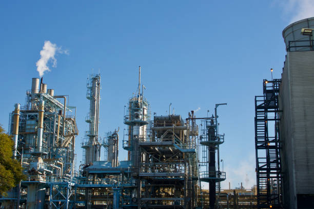 istock Oil refinery letting out a little steam 1452327757