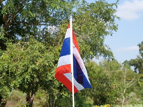 Thai flag, flag , icon , America , pole