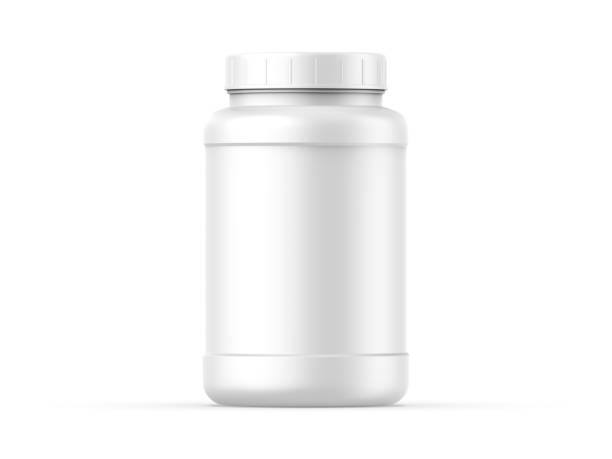 istock Protein supplement jar mockup for mockup and branding, 3d illustration 1452336448