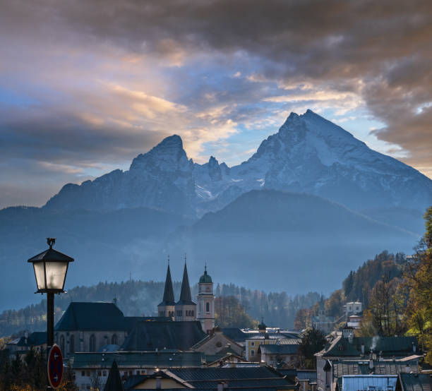 istock Autumn hazy day  Berchtesgaden town and Watzmann top, Germany 1452340671
