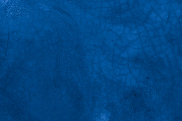 istock Old wall pattern texture cement blue dark abstract  blue color design are light with black gradient background. 1452341393