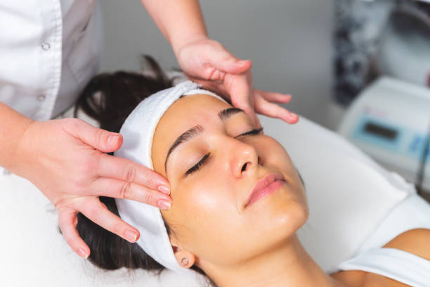 istock Young woman at wellness spa center 1452342802