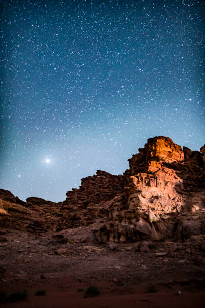 istock Night sky in Wadi Rum, Jordan 1452343085