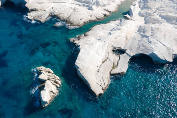 istock White chalk cliffs in Sarakiniko, Milos island, Cyclades, Greece 1452349434