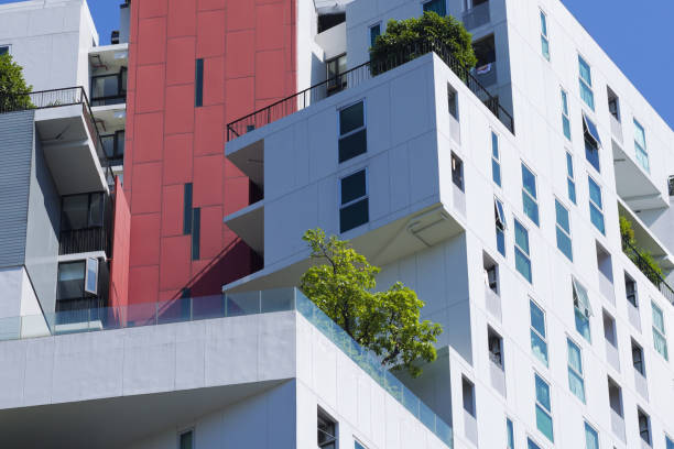 istock Cubic multi apartment with trees in Bangkok Ladprao 1452356765