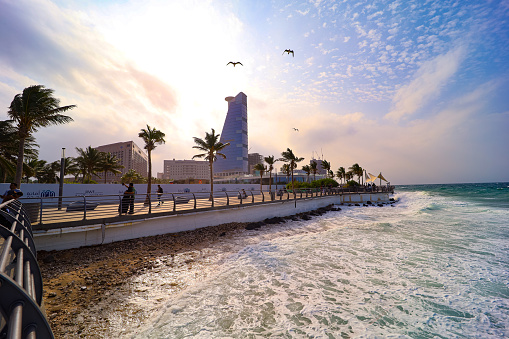 Jeddah beach Saudi Arabia - corniche View , beautiful weather in jeddah Waterfront