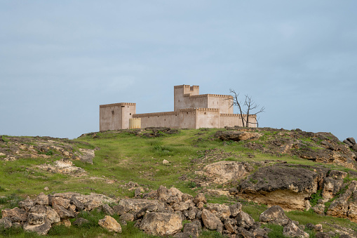 Castle overlooking the village of Taqah close to Salalah, Oman