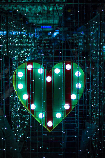 istock Heart christmas decoration with lights 1452361280