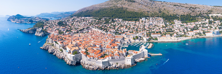 Aerial view of Old Town Dubrovnik, Croatia