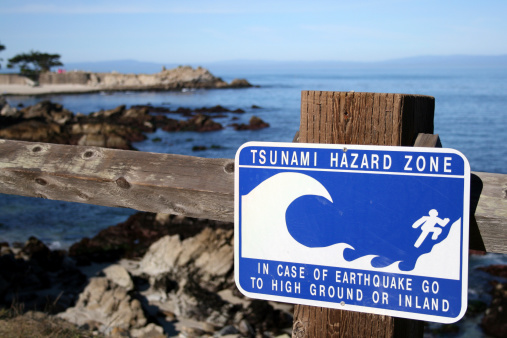 Tsunamai Hazard Zone, Monterey, California