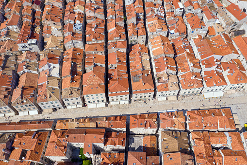 Aerial view of Dubrovnik Old Town, Croatia
