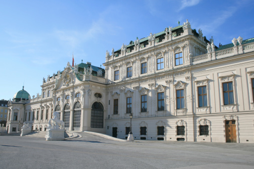 belvedere palace front in vienna