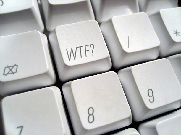 WTF Keyboard stock photo