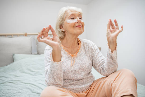 istock Senior woman enjoying the morning peace 1452366448