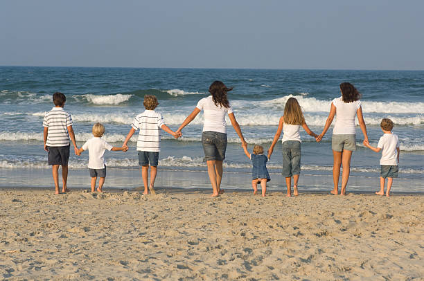 istock Children Walking on Beach Holding Hands 145236944