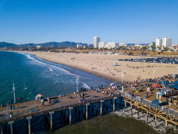 istock Santa Monica pier aerial views 1452369987