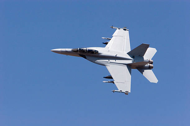 F-18 Super Hornet in the sky Shot on AeroIndia 2007 hornet stock pictures, royalty-free photos & images