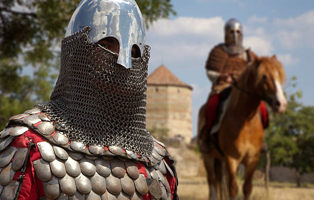 istock Medieval European knight in the castle 145237368
