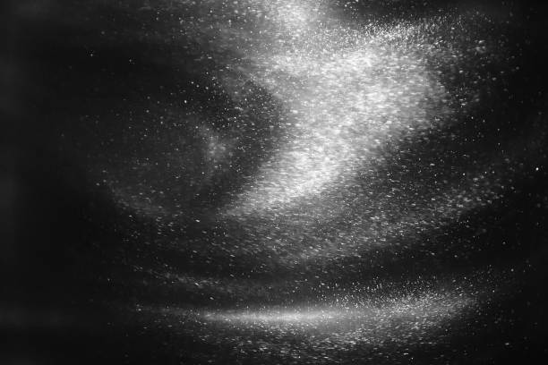 istock abstract black background with sequined smoke with waves and fluid overflow 1452377919
