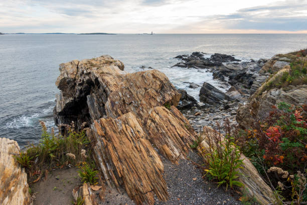 istock Rocky shore at Portland Head 1452380223