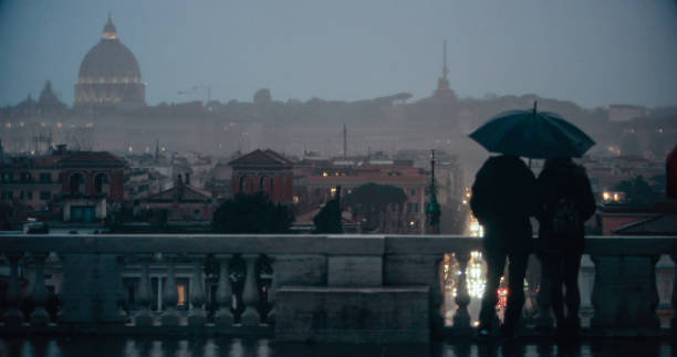 istock Romance of a rainy Rome 1452384438