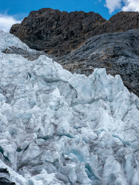istock Glacier, rock mountain and blue sky in Peru South America 1452390717