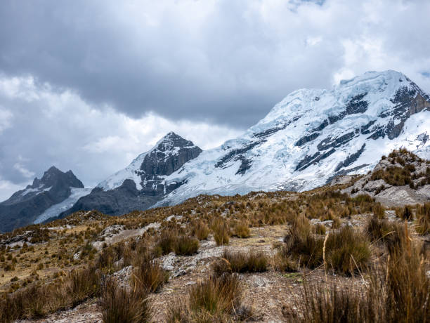 istock Glacier, rock mountain and blue sky in Peru South America 1452390735