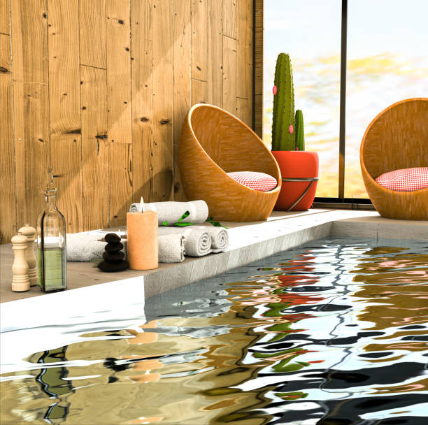swimming pool with vieuw on the hills of the border between belgium and netherlands