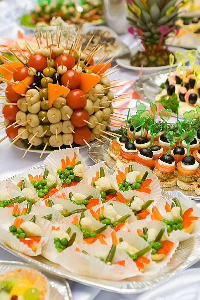 istock Catering buffet style - different light snack and sandwiches 145239412