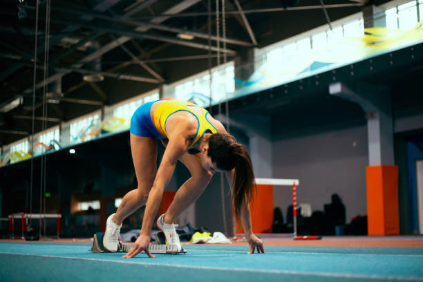 istock The woman is engaged in athletics 1452395495