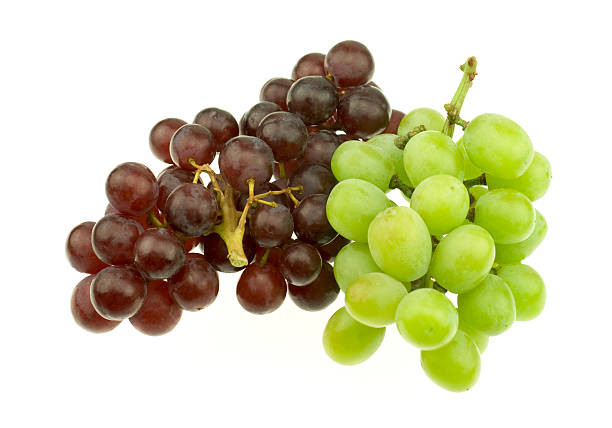 Bunch of Red and White Seedless Grapes stock photo