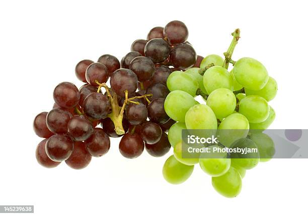 Bunch Of Red And White Seedless Grapes Stock Photo - Download Image Now - Grape, Red, White Color