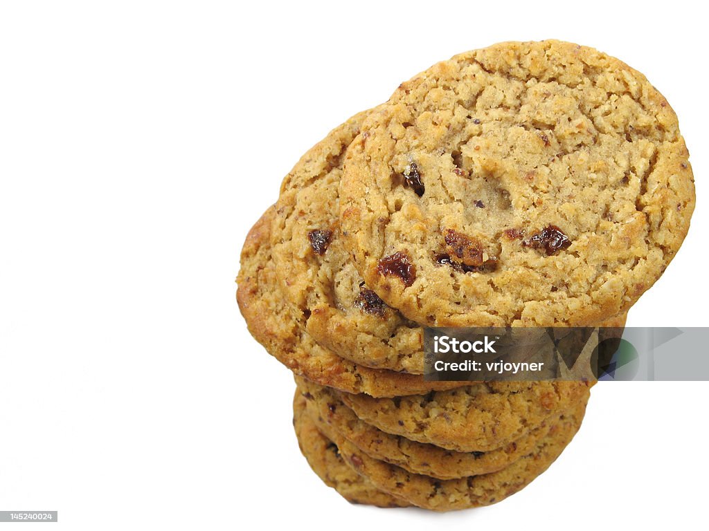 Biscotti di farina d'avena con uva passa - Foto stock royalty-free di Biscotto con uva passa