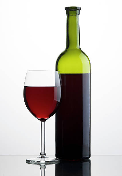 istock Bottle and glass of red wine 145240544