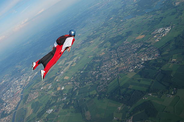 istock Parachuting player flying like a bird in the air 145240710