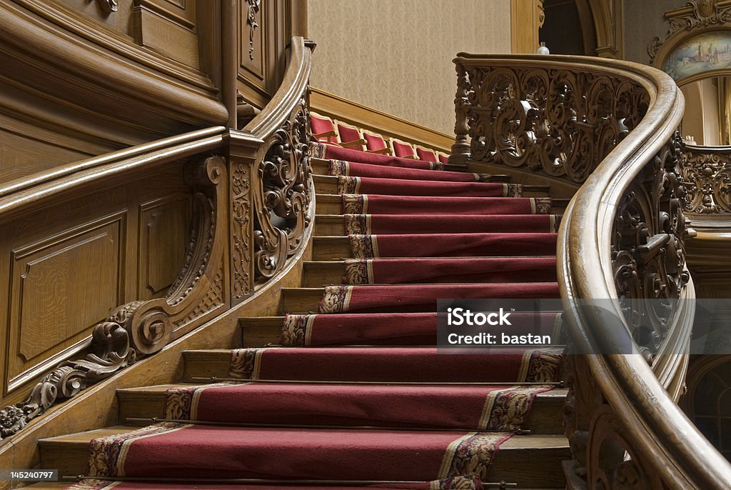 Treppe mit Teppich strip - Lizenzfrei Treppe Stock-Foto