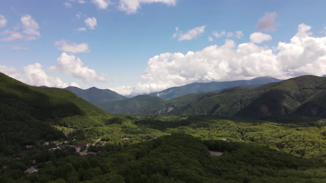 Nagano mountain aerial drone footage
