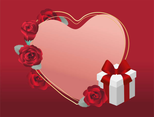 istock Valentine's day design. Realistic bouquet of roses. Romantic background. 1452413352