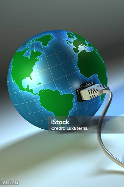 Global Connection Stock Photo - Download Image Now - Electric Plug, Globe - Navigational Equipment, Network Connection Plug